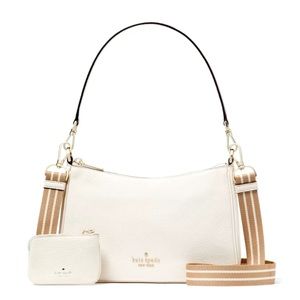 New Kate Spade Rosie Shoulder Bag Pebbled Leather Parchment Multi